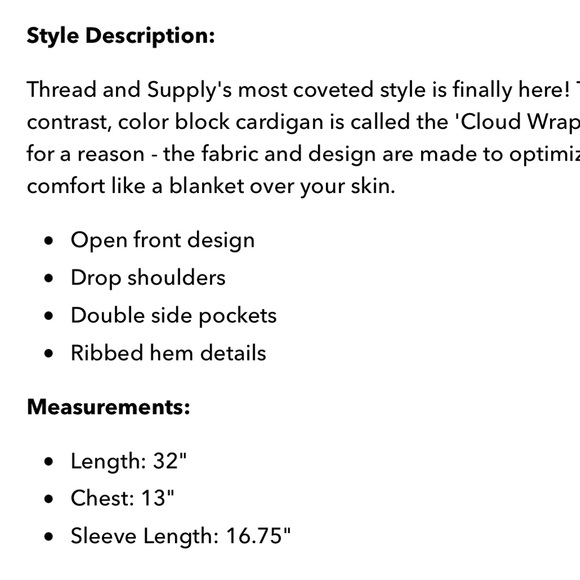 Thread & Supply Cozy Cloud Wrap Cardigan - Picture 5 of 6